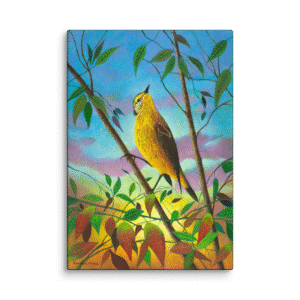 Premium quality 18" x 26" fine art ready to hang canvas print - 'The Highland Yellowhammer' - Original artwork by Raymond Munro