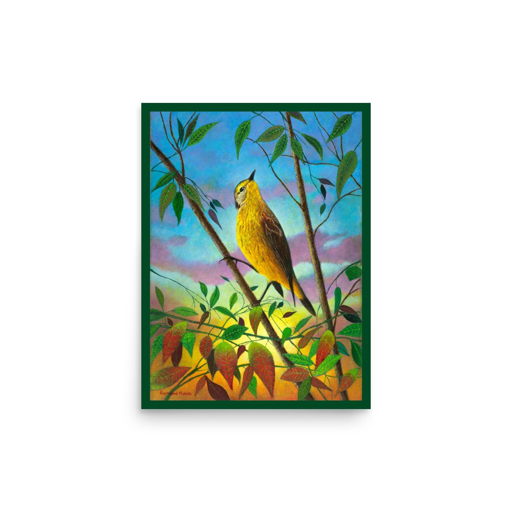 Premium quality 16"x 12" fine art print - 'The Highland Yellowhammer' - Original artwork by Raymond Munro